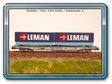 1994(05)  LEMAN 20' veksellad på SBB-CFF HUPAC 83 85 475 4 561-9. 
Basismodel Roco 46561.